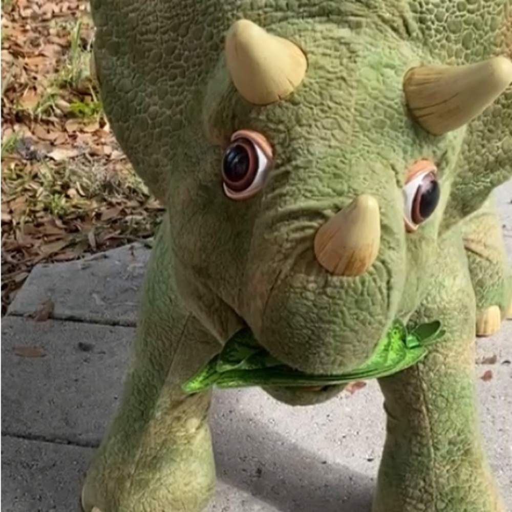 Playskool Kota My Triceratops Dinosaur Animatronic Life-Sized 3ft.